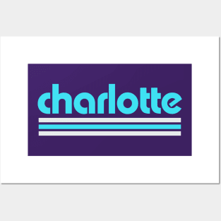 Retro Charlotte Stripes Posters and Art